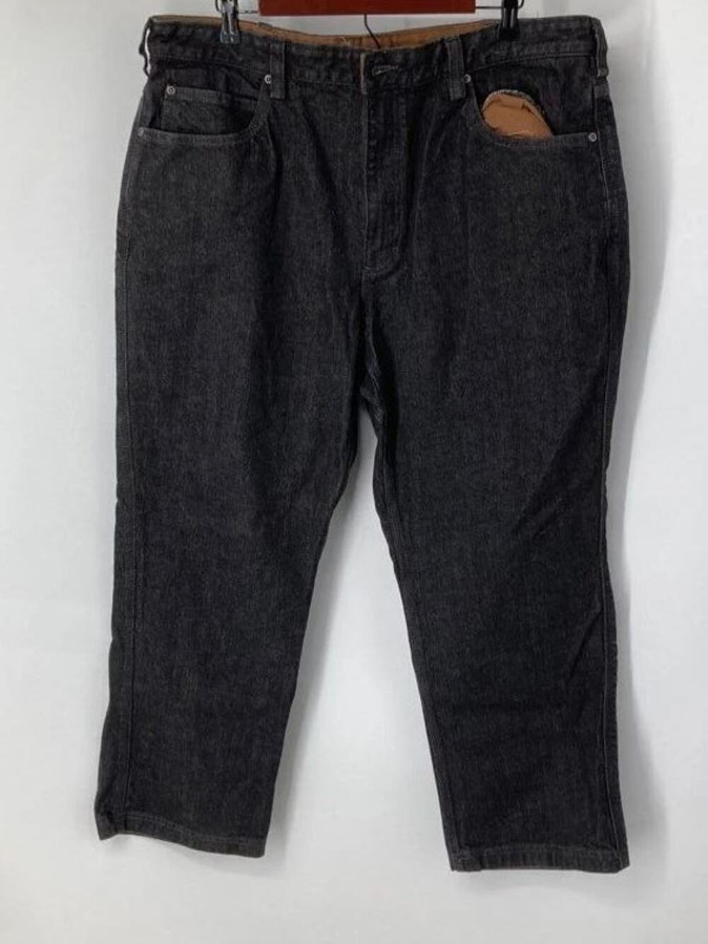 Duluth Trading Co Mens 40x28 BLACK DENIM JEANS Straight Leg